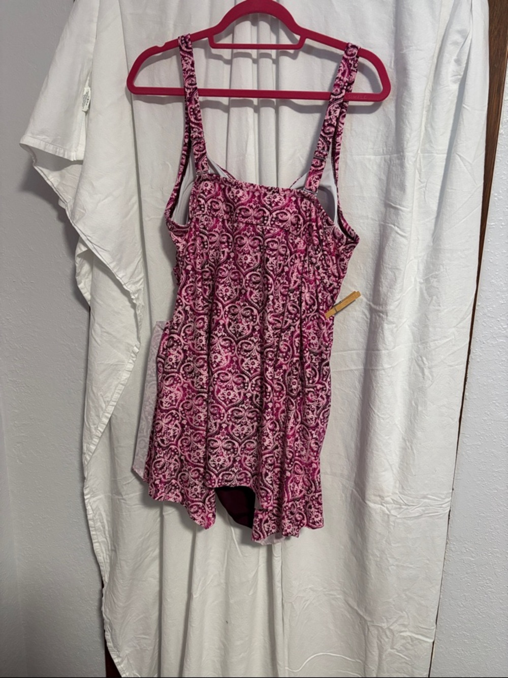 Pink Patterned Swim Dress - Picture 4 of 6